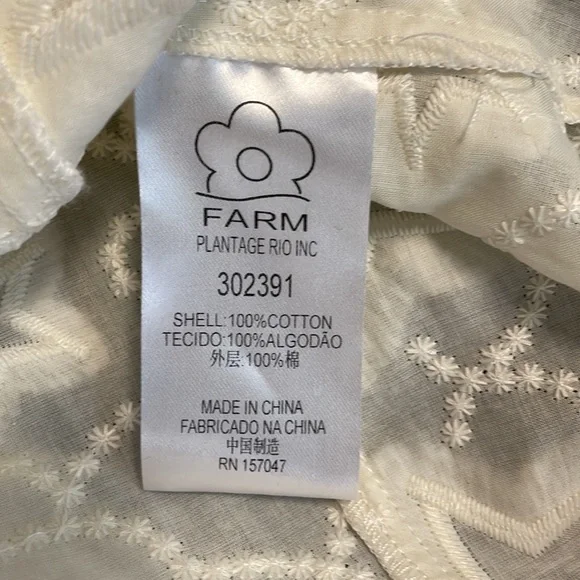 New Women’s Farm Rio Ivory 3D Stars Blouse For Anthropologie!!🔥🔥🔥 - Picture 15 of 16